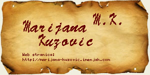 Marijana Kuzović vizit kartica